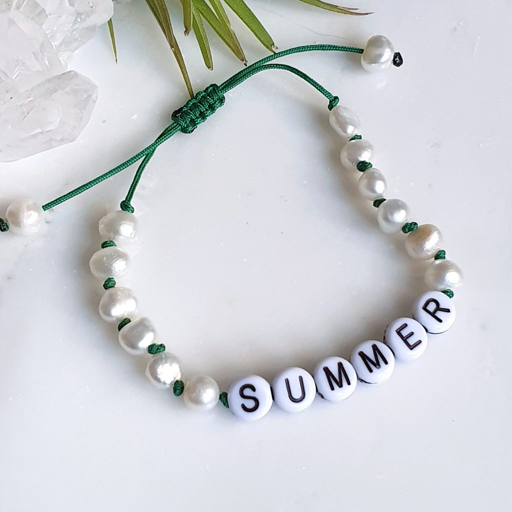 Pulsera Letras Perlas